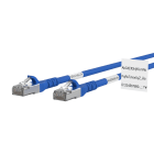 METZ CONNECT - Patchkabel Cat.6A AWG 26 1,0 m blau mit Wickeletikett