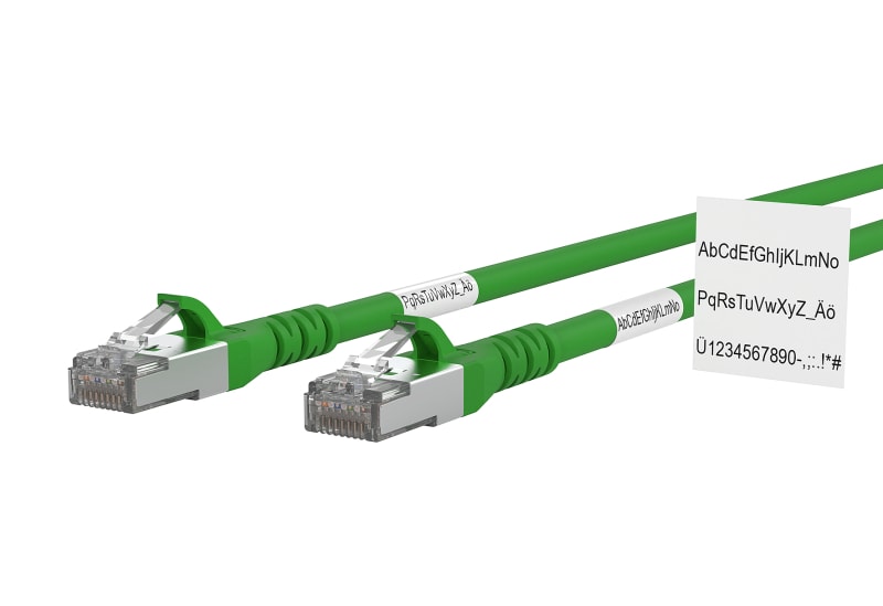 METZ CONNECT - Patchkabel Cat.6A AWG 26 1,0 m grün mit Wickeletikett