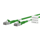 METZ CONNECT - Patchkabel Cat.6A AWG 26 1,0 m grün mit Wickeletikett