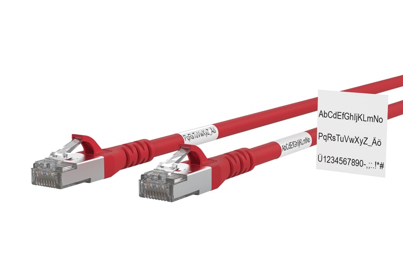 METZ CONNECT - Patchkabel Cat.6A AWG 26 1,0 m rot mit Wickeletikett