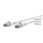 METZ CONNECT - Patchkabel Cat.6A AWG 26 1,0 m weiß mit Wickeletikett