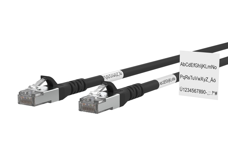 METZ CONNECT - Patchkabel Cat.6A AWG 26 2,0 m schwarz mit Wickeletikett