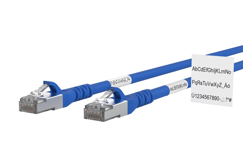 METZ CONNECT - Patchkabel Cat.6A AWG 26 2,0 m blau mit Wickeletikett