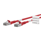 METZ CONNECT - Patchkabel Cat.6A AWG 26 2,0 m rot mit Wickeletikett