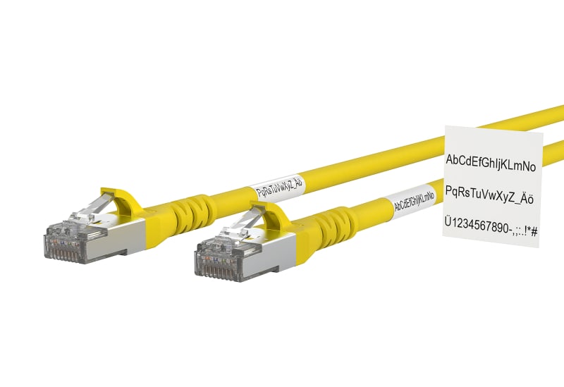 METZ CONNECT - Patchkabel Cat.6A AWG 26 2,0 m gelb mit Wickeletikett