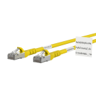 METZ CONNECT - Patchkabel Cat.6A AWG 26 2,0 m gelb mit Wickeletikett