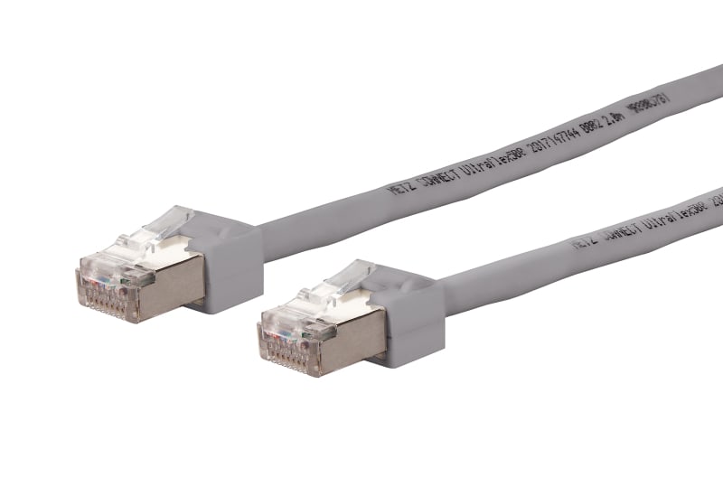 METZ CONNECT - Patchkabel Cat.6 Ultraflex500 VoIP AWG 26 0,3 m grau