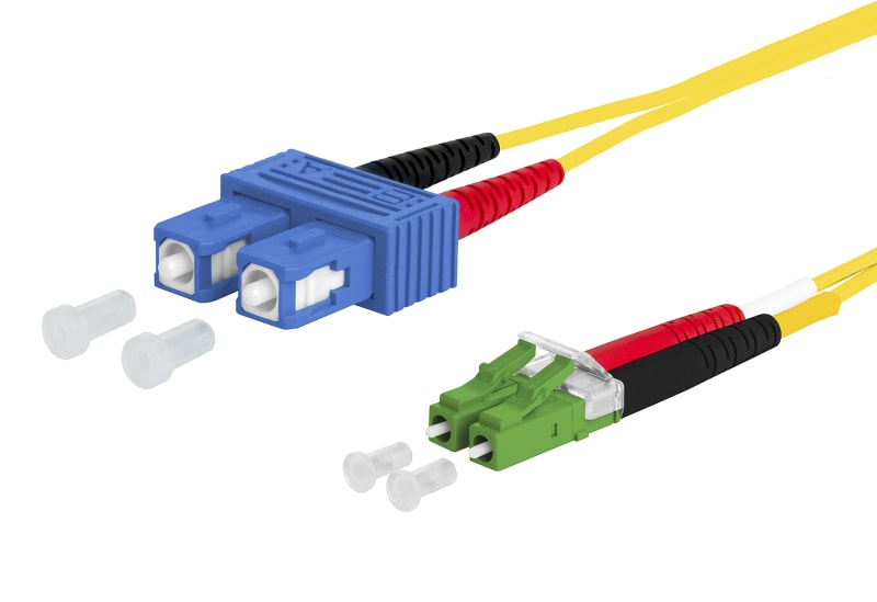 METZ CONNECT - OpDAT Patchkabel SC-D/LC-D APC OS2, 2,0 m