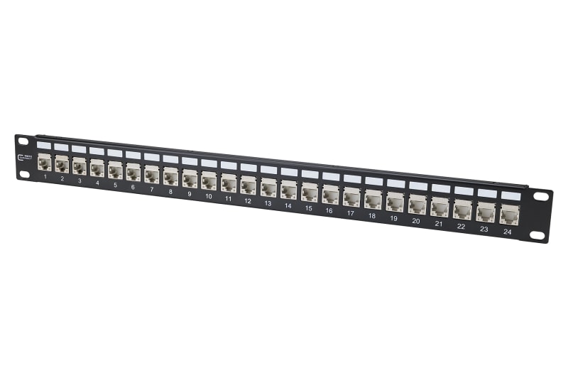 METZ CONNECT - E-DAT modul K 24 Port 180° 1HE, schwarz