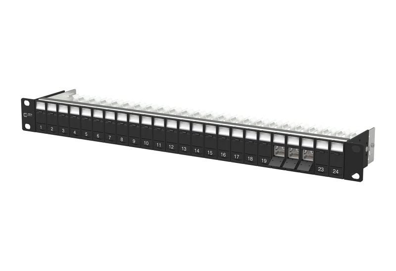 METZ CONNECT - C6Amodul K 24 Port 180° 1HE, schwarz
