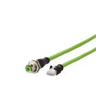 METZ CONNECT - M12 Industrial Ethernet Leitung, D-kodiert, 1,0 m, M12 Buchse gerade - RJ45 Stecker gerade, Schleppkette, PUR