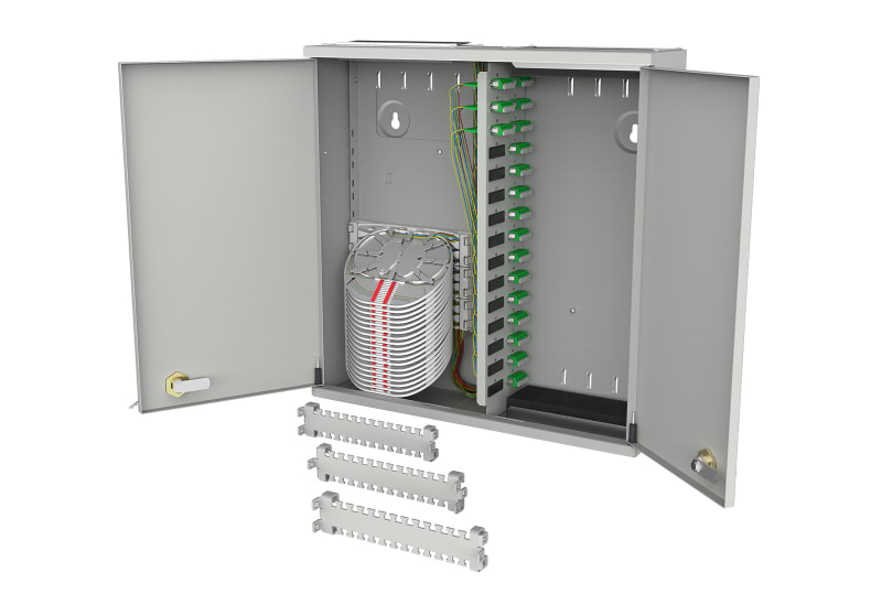 METZ CONNECT - OpDAT Wandverteiler M 18xLC-Q APC OS2 (Keramik, grün)