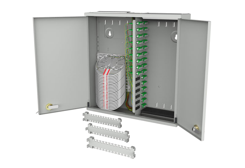 METZ CONNECT - OpDAT Wandverteiler M 24xLC-Q APC OS2 (Keramik, grün)