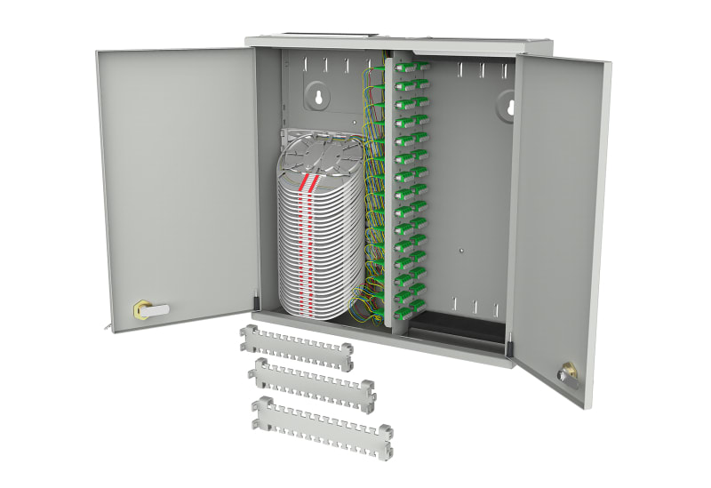METZ CONNECT - OpDAT Wandverteiler M 30xLC-Q APC OS2 (Keramik, grün)