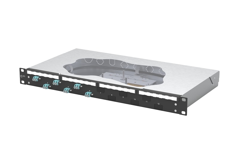 METZ CONNECT - OpDAT fix2 Patchfeld splice 6xLC-D OM3 schwarz