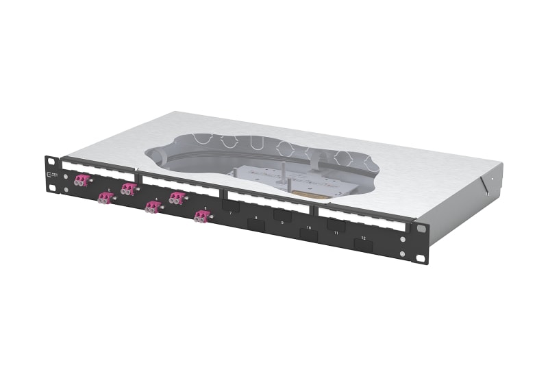 METZ CONNECT - OpDAT fix2 Patchfeld splice 6xLC-D OM4 schwarz