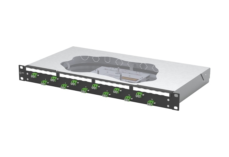 METZ CONNECT - OpDAT fix2 Patchfeld splice 12xLC-D APC OS2 schwarz