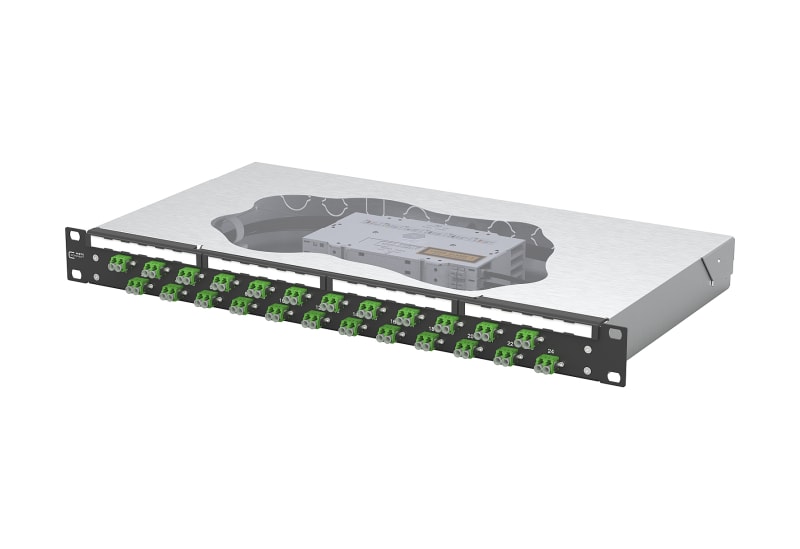 METZ CONNECT - OpDAT fix2 Patchfeld splice 24xLC-D APC OS2 schwarz