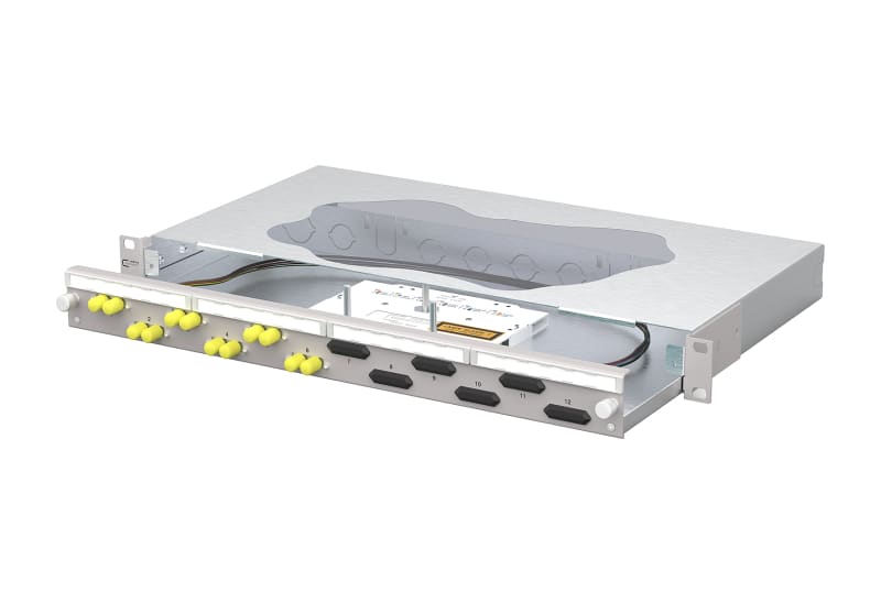METZ CONNECT - OpDAT slide2 Patchfeld splice 6xST-D OM3 grau