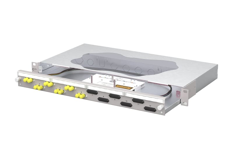 METZ CONNECT - OpDAT slide2 Patchfeld splice 6xST-D OM4 grau