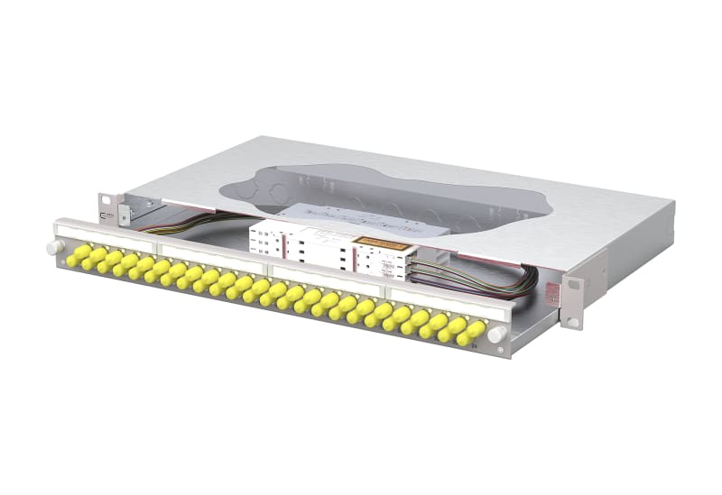 METZ CONNECT - OpDAT slide2 Patchfeld splice 24xST-D OM4 grau