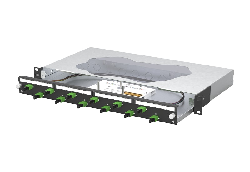 METZ CONNECT - OpDAT slide2 Patchfeld splice 12xE2000-S APC OS2 schwarz
