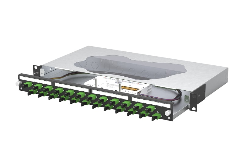 METZ CONNECT - OpDAT slide2 Patchfeld splice 24xE2000-S APC OS2 schwarz