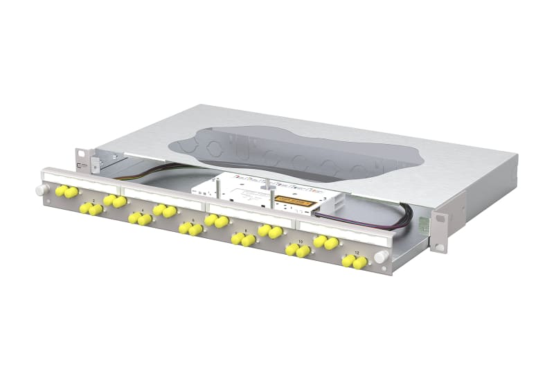 METZ CONNECT - OpDAT slide2 Patchfeld splice 12xST-D OS2 grau