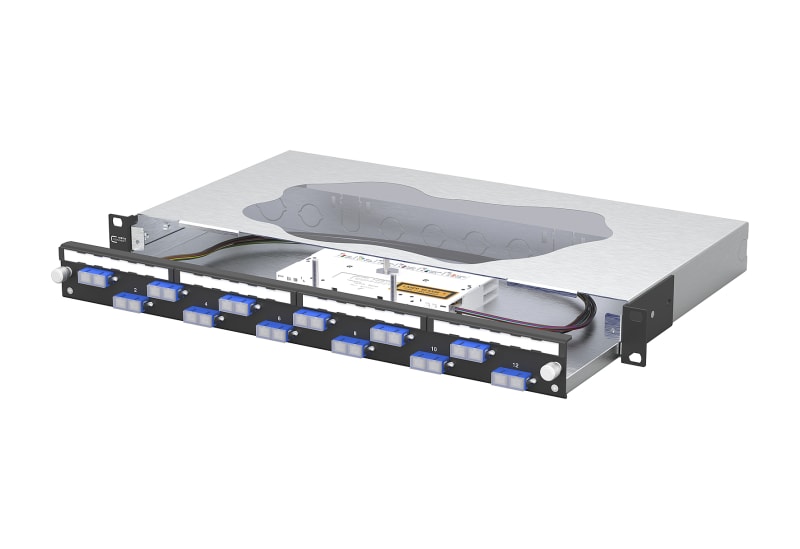 METZ CONNECT - OpDAT slide2 Patchfeld splice 12xSC-D OS2 schwarz