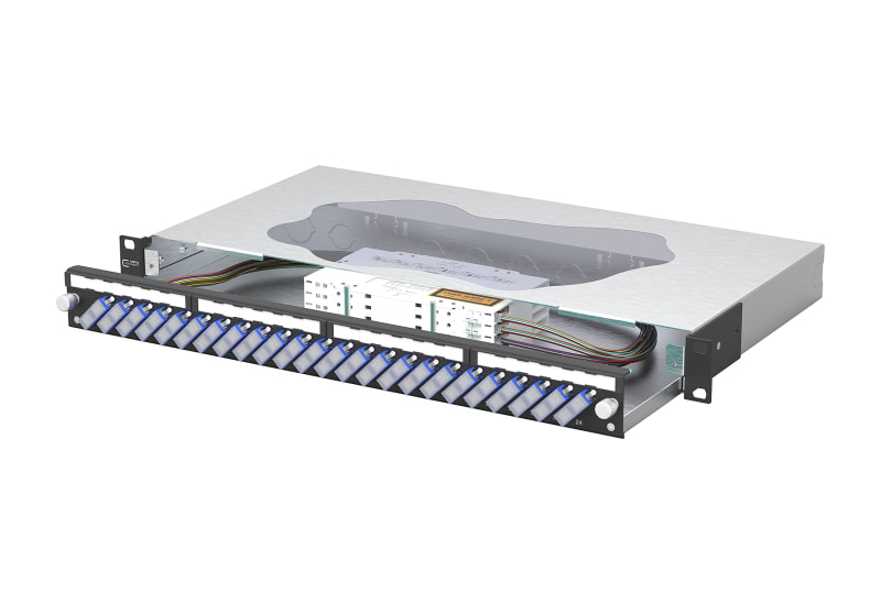 METZ CONNECT - OpDAT slide2 Patchfeld splice 24xSC-D OS2 schwarz