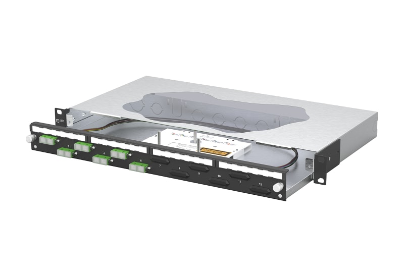 METZ CONNECT - OpDAT slide2 Patchfeld splice 6xSC-D APC OS2 schwarz