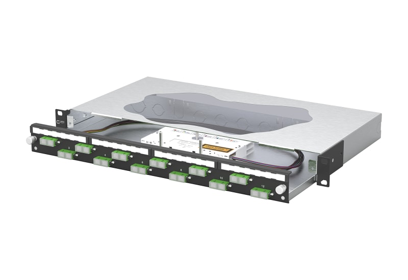 METZ CONNECT - OpDAT slide2 Patchfeld splice 12xSC-D APC OS2 schwarz
