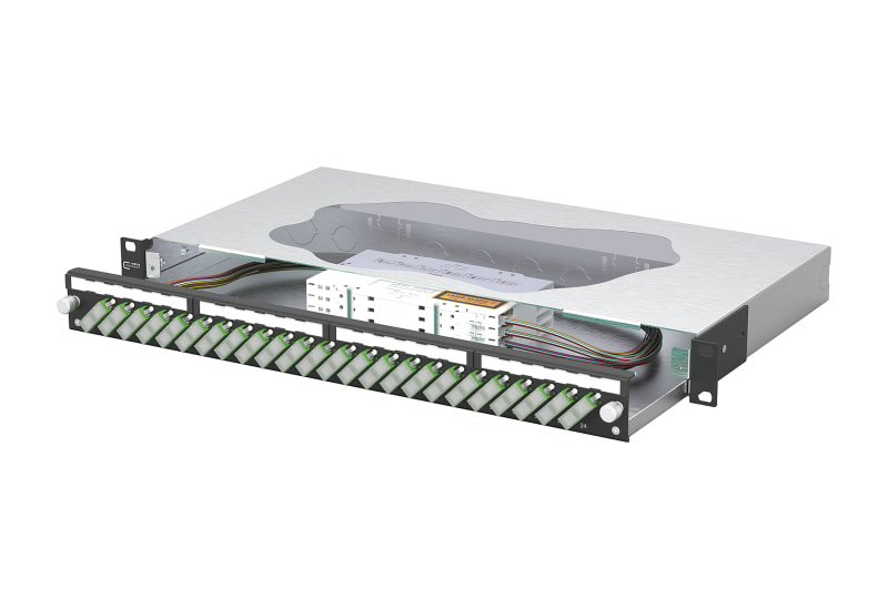 METZ CONNECT - OpDAT slide2 Patchfeld splice 24xSC-D APC OS2 schwarz