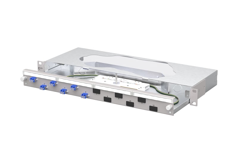 METZ CONNECT - OpDAT slide2 K Patchfeld splice 6xLC-D OS2 grau