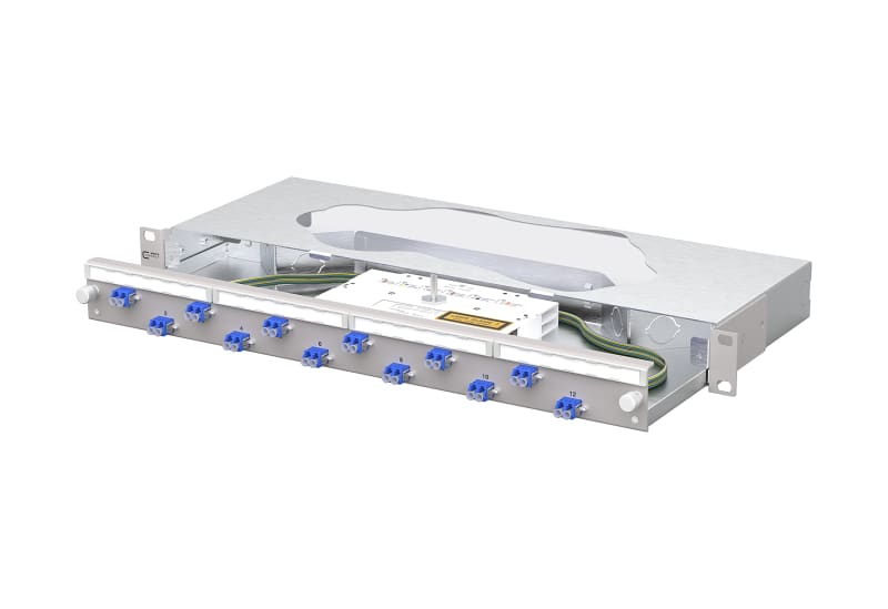METZ CONNECT - OpDAT slide2 K Patchfeld splice 12xLC-D OS2 grau