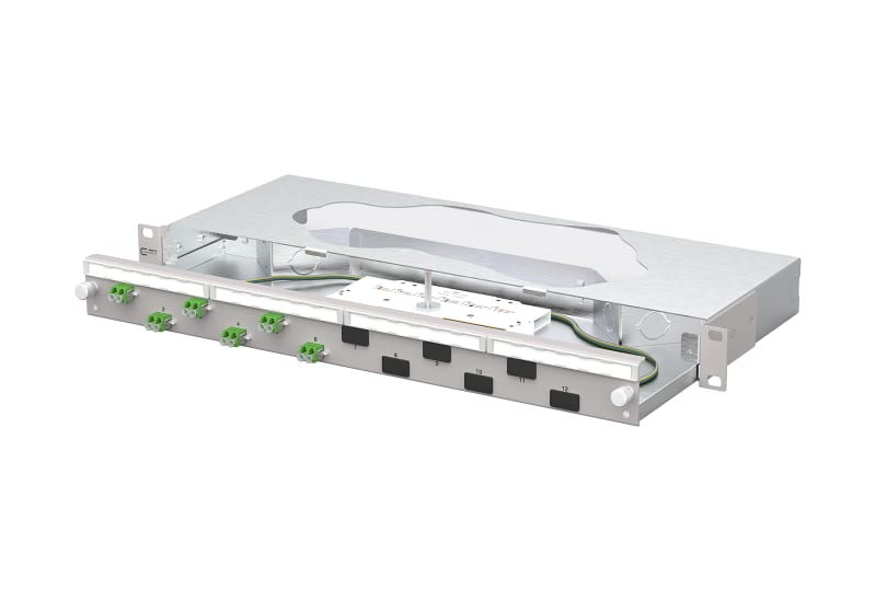 METZ CONNECT - OpDAT slide2 K Patchfeld splice 6xLC-D APC OS2 grau