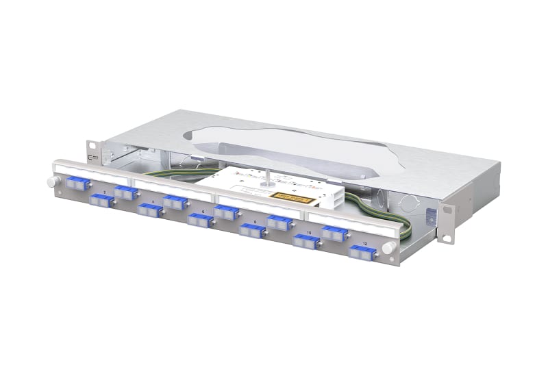 METZ CONNECT - OpDAT slide2 K Patchfeld splice 12xSC-D OS2 grau