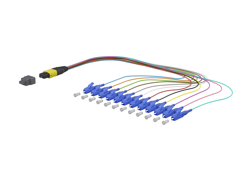 METZ CONNECT - OpDAT Ader-Fanout MTP-M/12xLC-S OS2, 0,3 m