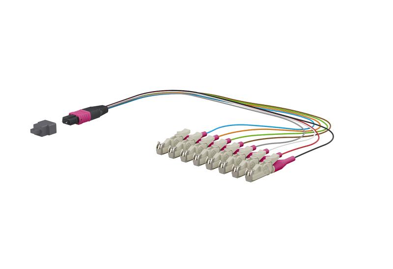 METZ CONNECT - OpDAT Ader-Fanout MTP-M/8xE2000-S OM4 0,3 m