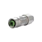 METZ CONNECT - M12 Buchse, D-kodiert, IP67, Cat.5, Ø 4-6 mm, feldkonfektionierbar, gerade