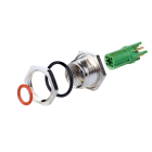METZ CONNECT - Leiterplattenbuchse M12, D-kodiert, 4-polig, IP67, Rückwandmontage, in Einzelteilen