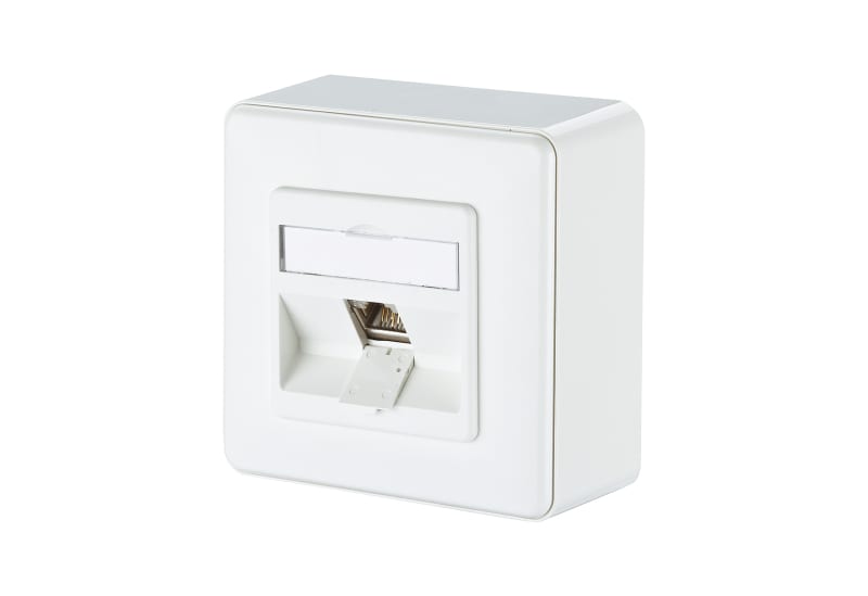 METZ CONNECT - E-DAT modul 1 Port AP Cat.6A, verkehrsweiß