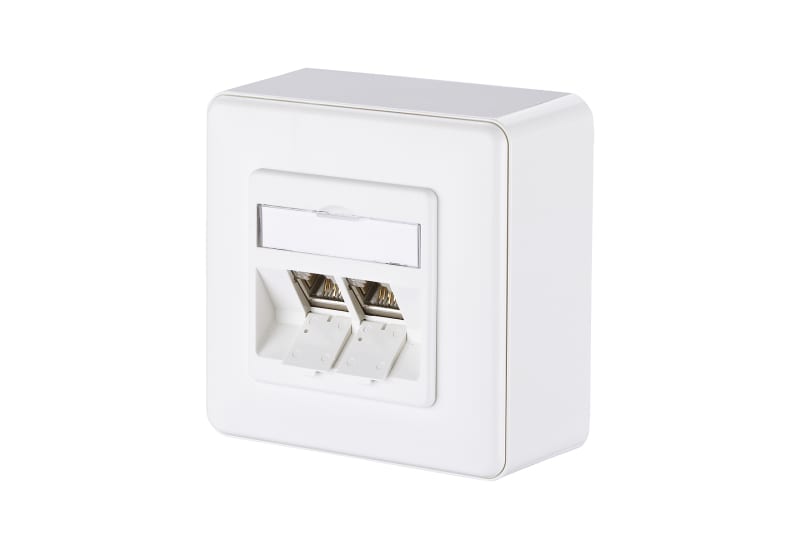 METZ CONNECT - E-DAT modul 2 Port AP Cat.6A, verkehrsweiß