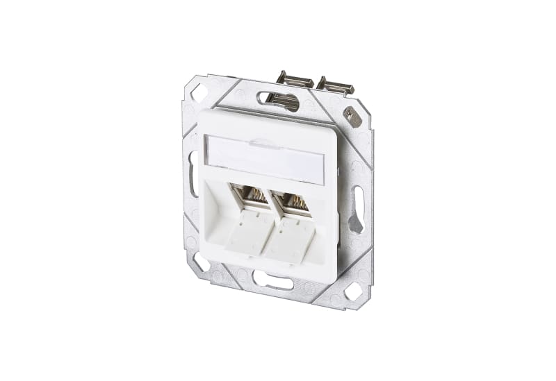 METZ CONNECT - E-DAT modul 2 Port UPk Cat.6A, verkehrsweiß