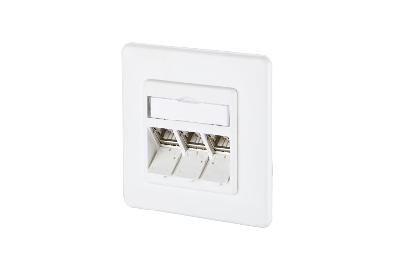 METZ CONNECT - E-DAT modul 3 Port UP Cat.6A, verkehrsweiß