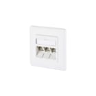 METZ CONNECT - E-DAT modul 3 Port UP Cat.6A, verkehrsweiß