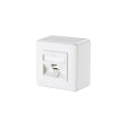 METZ CONNECT - Modul Anschlussdose AP 1 Port unbestückt verkehrsweiß 43 mm