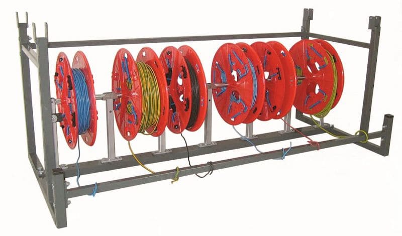 CABLE EQUIPEMENTS - Lagermodul für Kabelringe BOBI 300, geliefert mit 6 Spulen mit Gummispannern