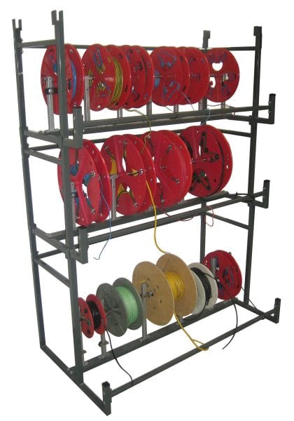 CABLE EQUIPEMENTS - BOBI-MIXTE: Kombiniertes Lagersystem mixte für Spulen und Kabelringe - 3 Ebenen