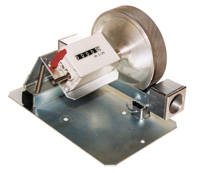 CABLE EQUIPEMENTS - Längenmesser M35-T mit GERIFFELTEM Synthetikrad- Tischmodell - Ø max. 35mm